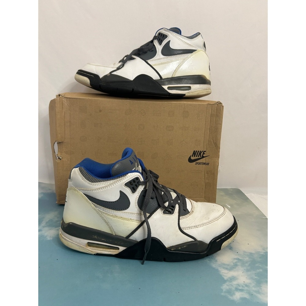 Nike Air Flight 89 Size 12.0 White Gray 306252-108 High Top